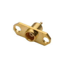 MCX Coaxial Jack Straight Gold Plated Connecor 2Hole Flange for Panel