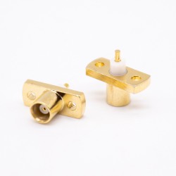 MCX Connector 2Hole Flange Straight Female for Panle Mount