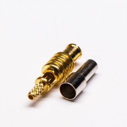 MCX Connector Male Straight Crimp Window Solder for Cable
