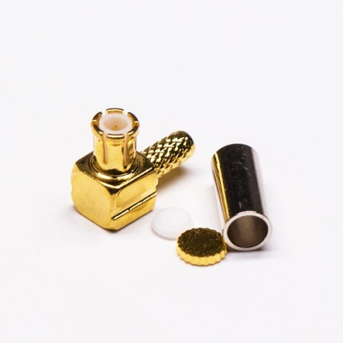 MCX Connector Right Angle Male Gold Plated Crimp Type for Cable MCX Connector Right Angle Male Gold Plated Crimp Type for Cable