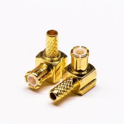 MCX Connector Right Angle Male Gold Plated Crimp Type for Cable