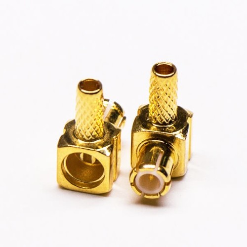 MCX Connector Right Angle Male Gold Plated Crimp Type for Cable MCX Connector Right Angle Male Gold Plated Crimp Type for Cable