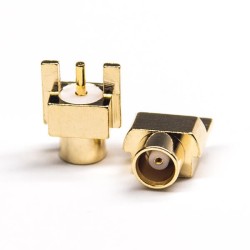 MCX Edge Mount for PCB Mount Female Connector 180 Degree Gold Plating