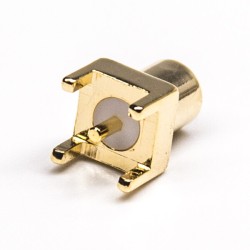 MCX Female Connector Straight Through Hole for PCB Mount