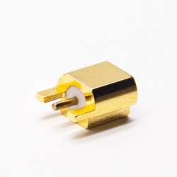 MCX Offset to Panel Female Connector Straight Gold Plating for PCB Mount