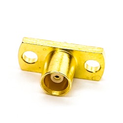 MCX RF Coax Connector Straight 2 Hole Flange Jack for Panel Mount