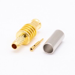 MCX RF Connector Male Straight Gold Plated Crimp for Cable