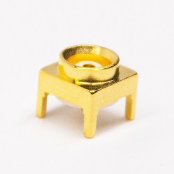 MCX Straight Connector Female Through Hole for PCB Mount Gold Plating