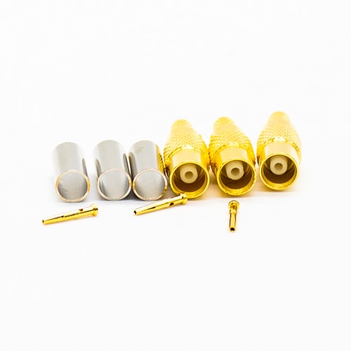 MCX Straight Connector Male Gold Plating Crimp Type for RG316 Cable MCX Straight Connector Male Gold Plating Crimp Type for RG316 Cable