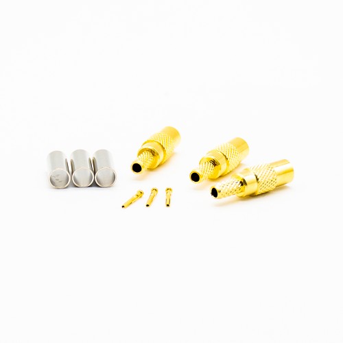 MCX Straight Connector Male Gold Plating Crimp Type for RG316 Cable MCX Straight Connector Male Gold Plating Crimp Type for RG316 Cable