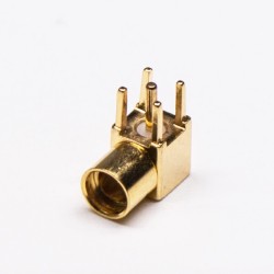 MMCX Connector Female Right Angled Through Hole for PCB Mount