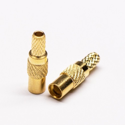 MMCX Connector Female Straight Gold Plated Crimp Type for Cable MMCX Connector Female Straight Gold Plated Crimp Type for Cable