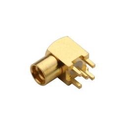 MMCX Connector PCB Female Angled Through Hole for Mount