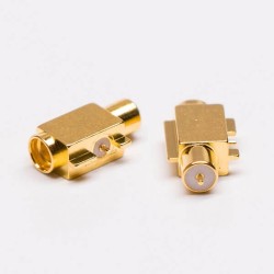 MMCX Jack Right Angle Connector with switch Edge mount for PCB Mount