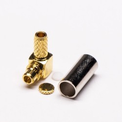 MMCX RF Connector Right Angled Male Crimp Type for Cable