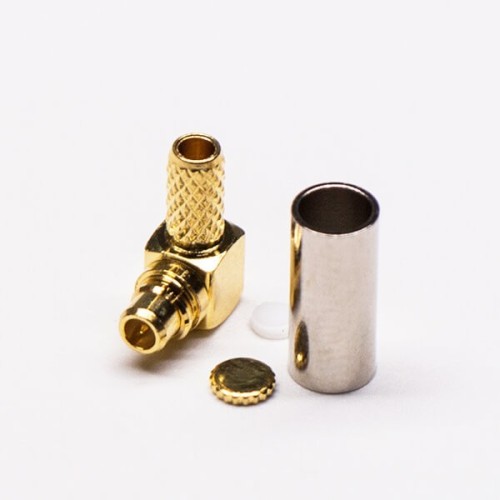 MMCX RF Connector Right Angled Male Crimp Type for Cable MMCX RF Connector Right Angled Male Crimp Type for Cable