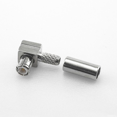 Nickel Plating MCX Connector Right Angle Male Crimp for RG174/RG316 Cable Nickel Plating MCX Connector Right Angle Male Crimp for RG174/RG316 Cable