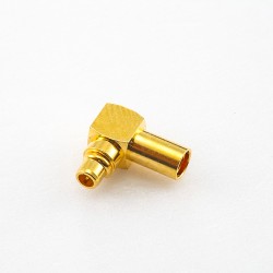 Right Angle MMCX Connector Male Solder Type for Semi-soft/semi-rigid-3 Cable 50 Ω