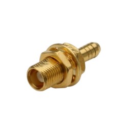 Videos MCX Connector Straight Bulkhead Jack Crimp Type for Cable RG316