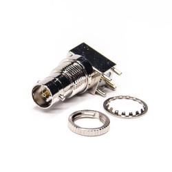 Mini BNC Connector Female Bulkhead Through Hole for PCB Mount