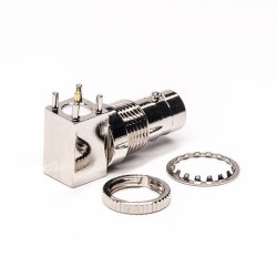 Mini BNC Connector Female Bulkhead Through Hole for PCB Mount