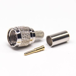 20pcs Mini UHF Male Connector Straight Cirmp Type Coxa Cable RG58