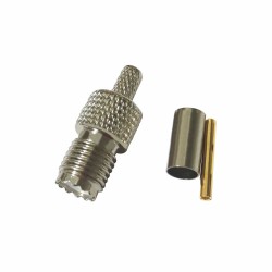 Mini UHF Female Connector RF Coaxial Crimp Type for RG58