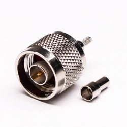 20pcs Coaxial Connector Male N Type 180 Degree Crimp Type for Cable