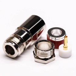 20pcs N Type 180 Degree Angle Female Clamp Type for Coaxial Cable
