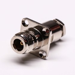 20pcs N Type Connector 180 Degree Female 4 Hole Flange Clamp Type