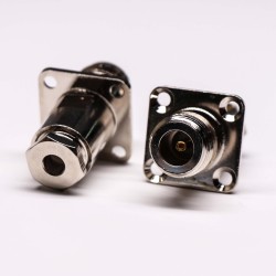 20pcs N Type Connector 180 Degree Female 4 Hole Flange Clamp Type