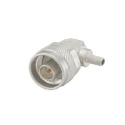 20pcs N Type Connector Plug 50Ω Right Angle Cable Mount Crimp Solder Termination 11GHz for Flexible