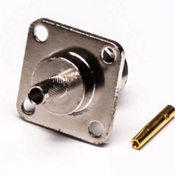 20pcs N Type Female Connector 4 Hole Flange Mount Crimp type for Cable