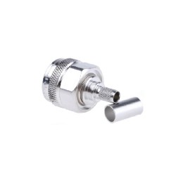 20pcs N Type Plug 50Ω Straight Cable Mount Connector Crimp Termination 11GHz for 1.5/3.8