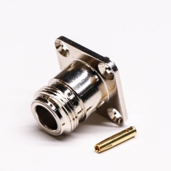 20pcs RF Connector Female Straight Female 4 Hole Flange Solder Type