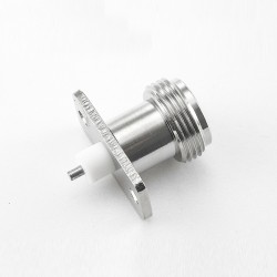 Chassis Mount A N-Female Connector Welding Plate 2 Hole Flange Straight Solder for PCB Mount