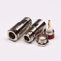Clamp Type Coupling N connector Female Straight Coaxial Connector