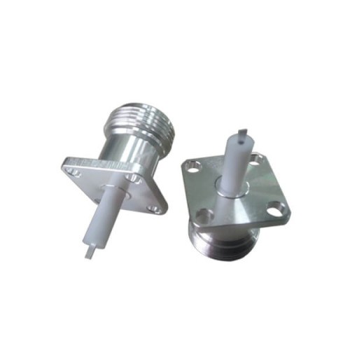 Coax N Connector Straight Female 4 Hole Flange for Panel Mount