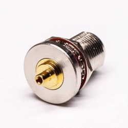 Coaxial Bulkhead Connector Straight Jack Connector Solder Type Waterproof
