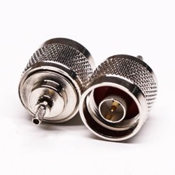 Coaxial Connector Male N Type 180 Degree Crimp Type for Cable