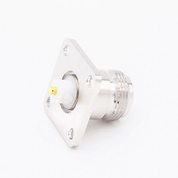 Connector N (Female) Jack Welding Plate 4 Hole Flange Straight Solder for PCB Mount