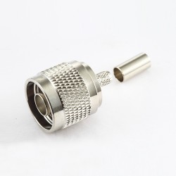 Connector N Male RG58 Straight Crimp for SYV50-3 RG142