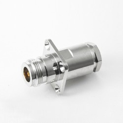 Connector N RG213 Female Straight 4 Hole Flange Clamp for SYV50-7
