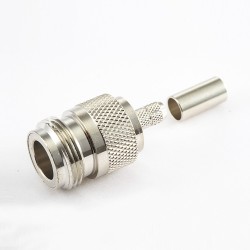 Connector N RG58 Female Straight Crimp for SYV50-3 RG142