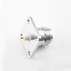 Connector N Soldering Female Straight Welding Plate 4 Hole Flange Solder PCB Mount