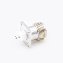 Connector N Type RF Welding Plate 4 Hole Flange Female Straight Solder for PCB Mount