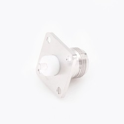 Connector Panel Mount N Type Welding Plate 4 Hole Flange Straight Female Solder for PCB Mount