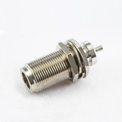 Crimp N Connector Female Straight Bulkhead for Cable