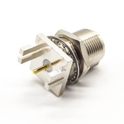 Edge Mount N Type Connector Straight Female Bulkhead Receptacle