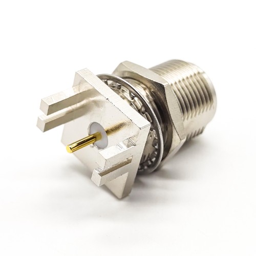 Edge Mount N Type Connector Straight Female Bulkhead Receptacle